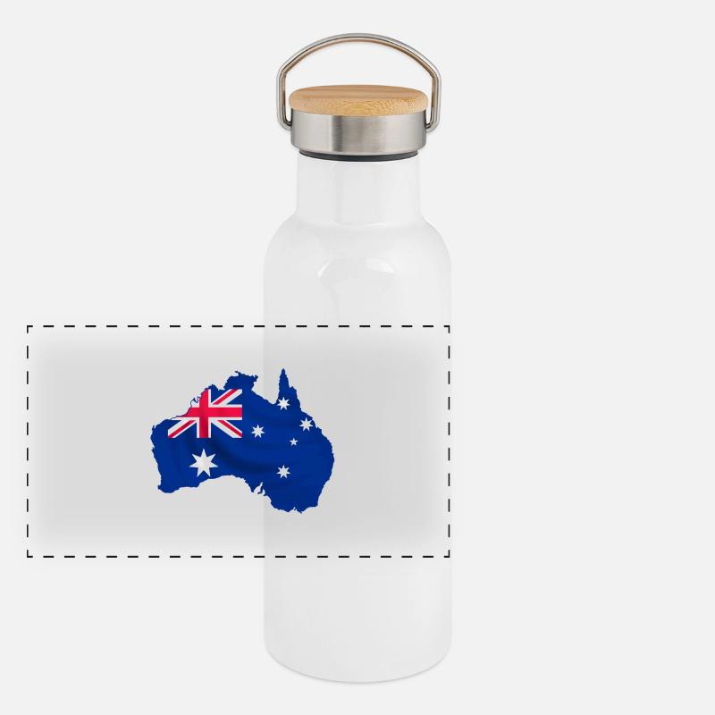australia Gourde isotherme avec bouchon en bambou