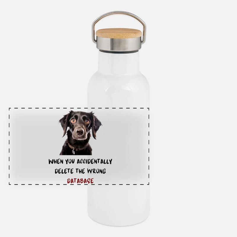 When you accidentally delete the wrong database Panorama Thermosflasche mit Bambusdeckel