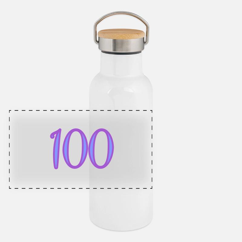 100 Gourde isotherme avec bouchon en bambou