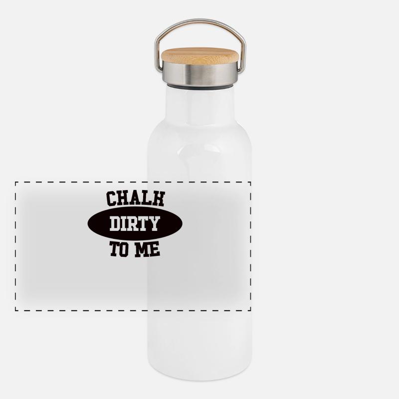 Boulderer Chalk Dirty To Me Bouldering Panoramic Thermal Bottle with Bamboo Lid