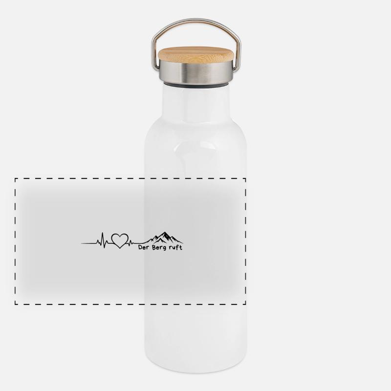 The mountain is calling Panoramic Thermal Bottle with Bamboo Lid