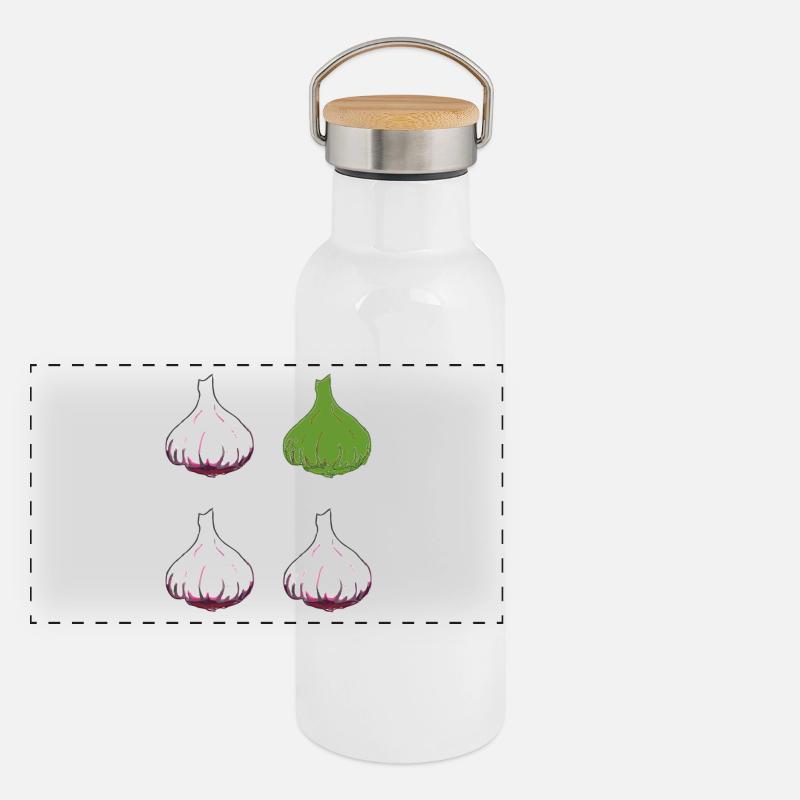 knoblauch 4er Panorama Thermosflasche mit Bambusdeckel