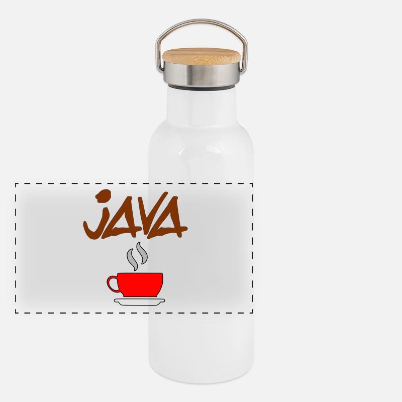 java coffee Panoramic Thermal Bottle with Bamboo Lid