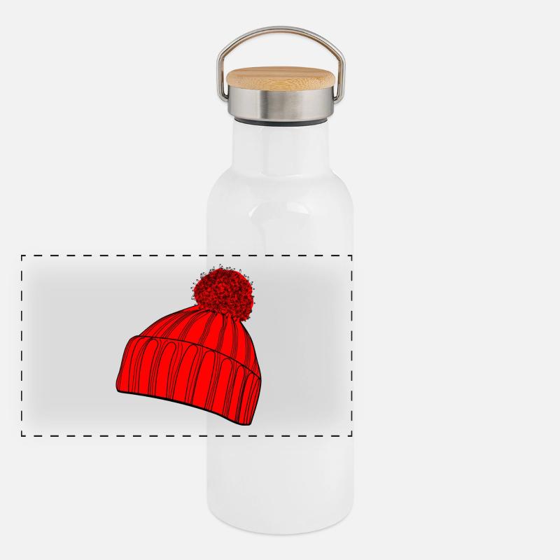 Mütze Panorama Thermosflasche mit Bambusdeckel