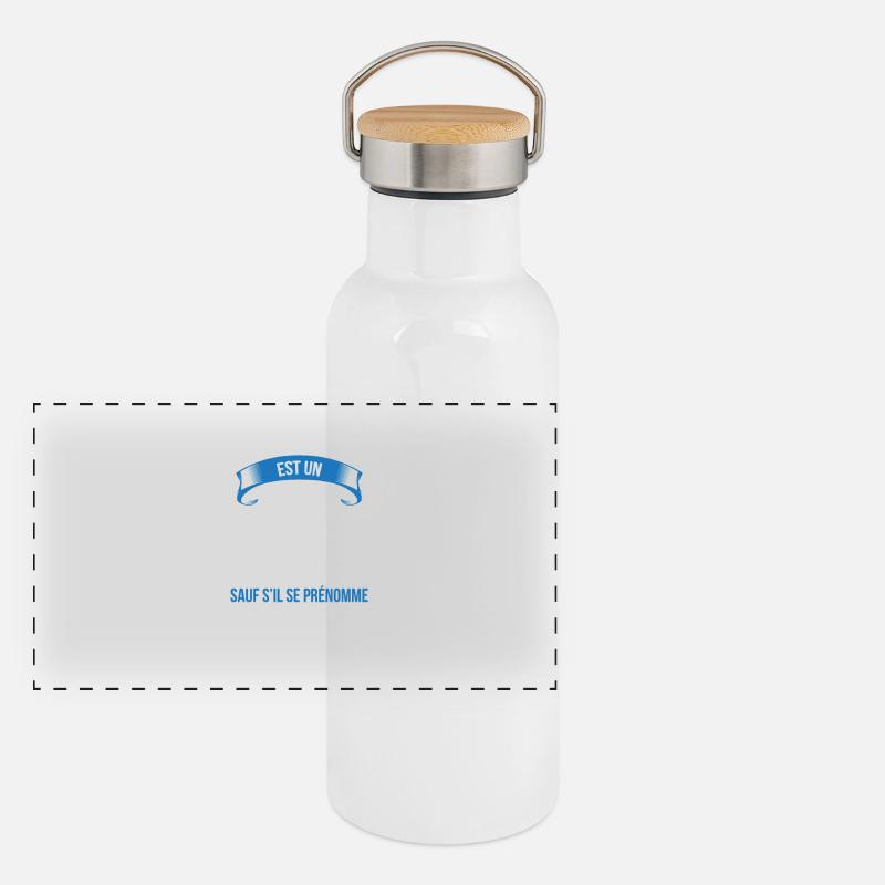 Stéphane idéal mythe cadeau noël Gourde isotherme avec bouchon en bambou