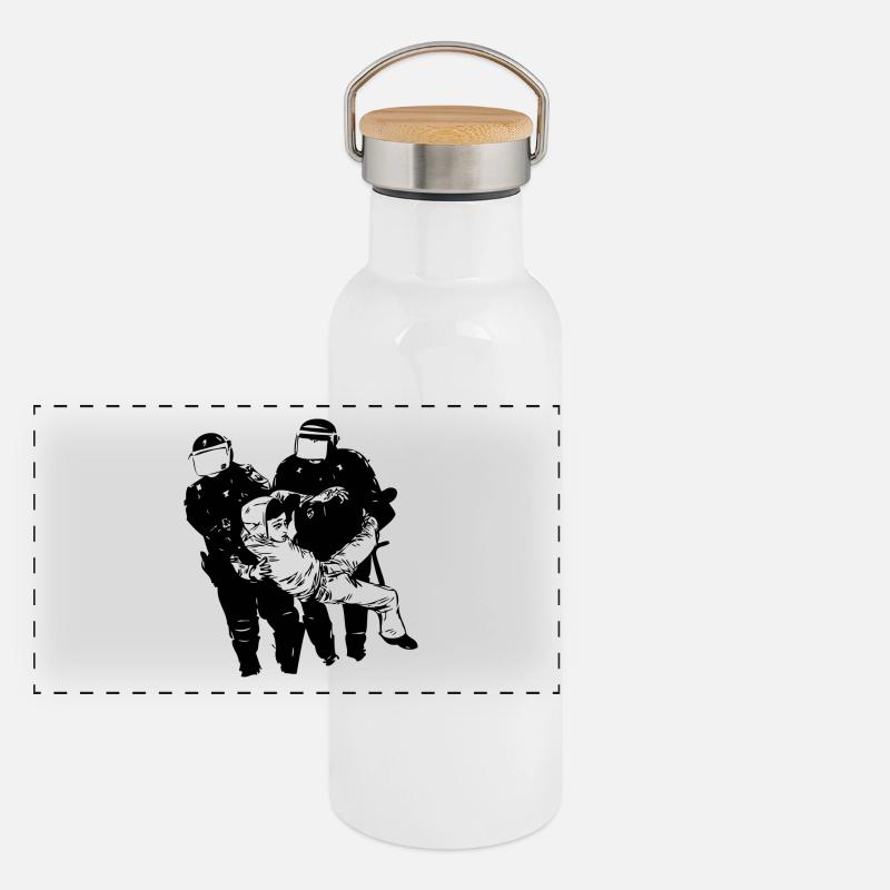 police Panoramic Thermal Bottle with Bamboo Lid