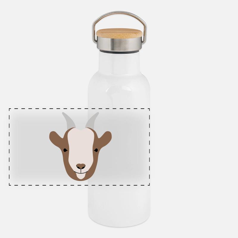 Panorama Thermosflasche mit Bambusdeckel