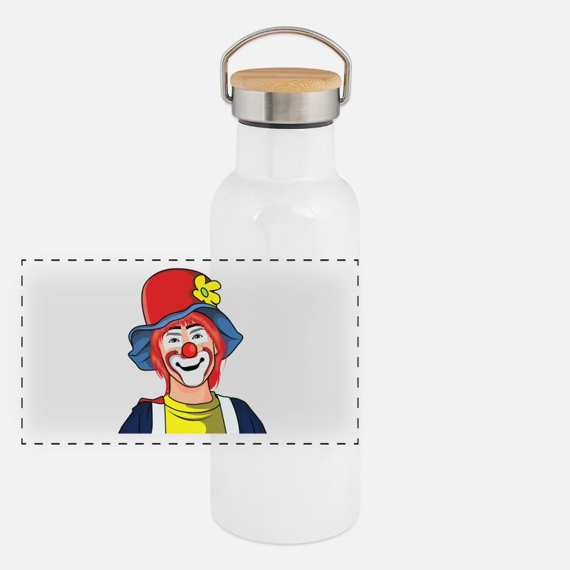 Panorama Thermosflasche mit Bambusdeckel