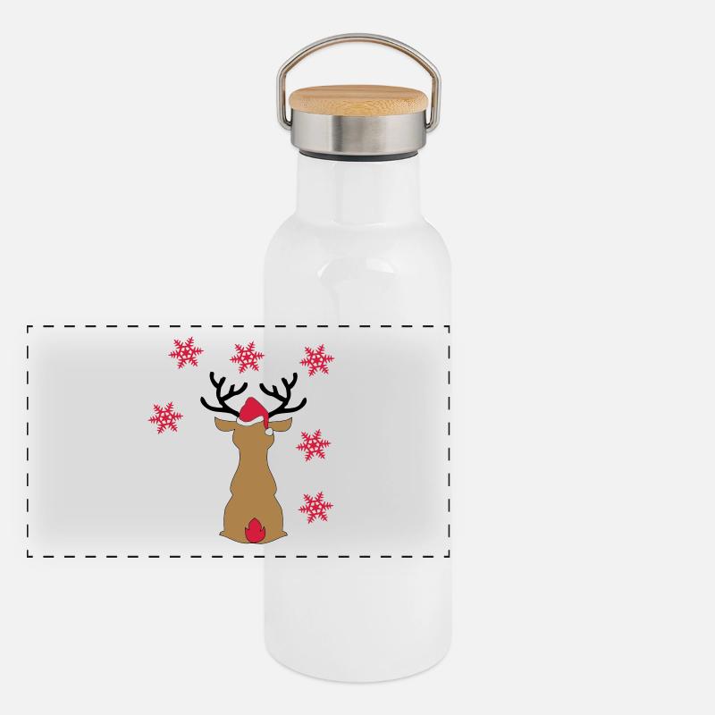 Panorama Thermosflasche mit Bambusdeckel