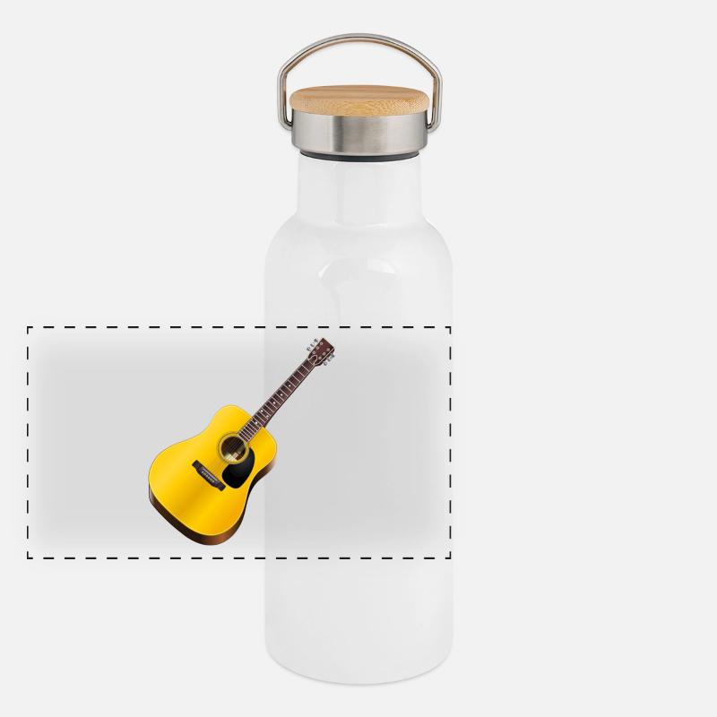 guitar Panoramic Thermal Bottle with Bamboo Lid