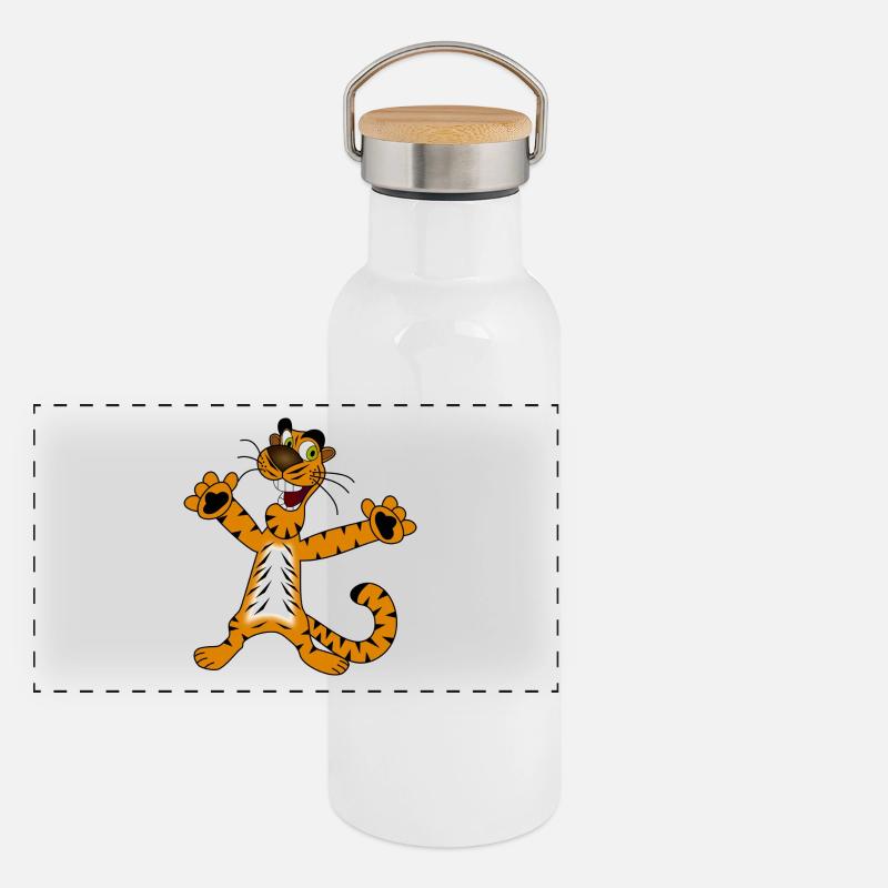 tiger Panorama Thermosflasche mit Bambusdeckel