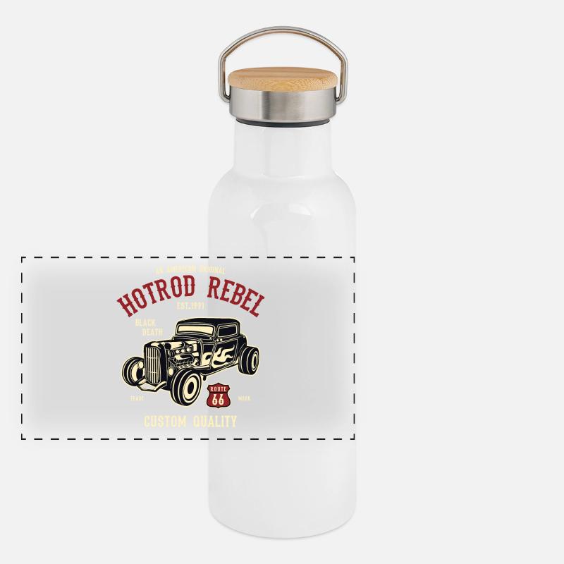 Hot Rod Rebel 2 Gourde isotherme avec bouchon en bambou