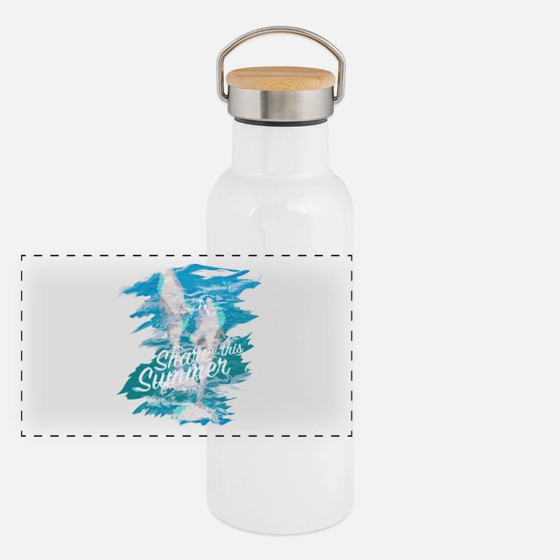 Dolphins Panoramic Thermal Bottle with Bamboo Lid