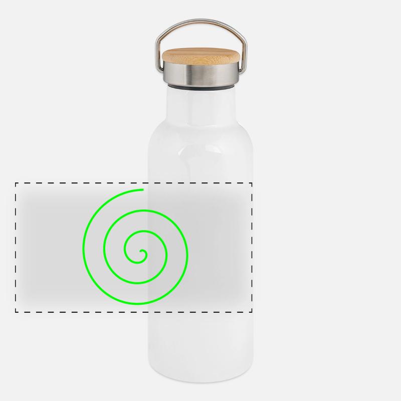 Spirale Geschenk Panorama Thermosflasche mit Bambusdeckel