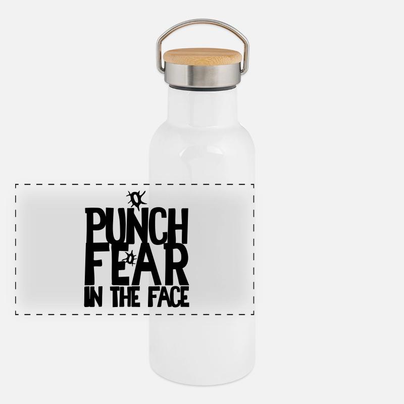 PUNCH la peur en face Gourde isotherme avec bouchon en bambou