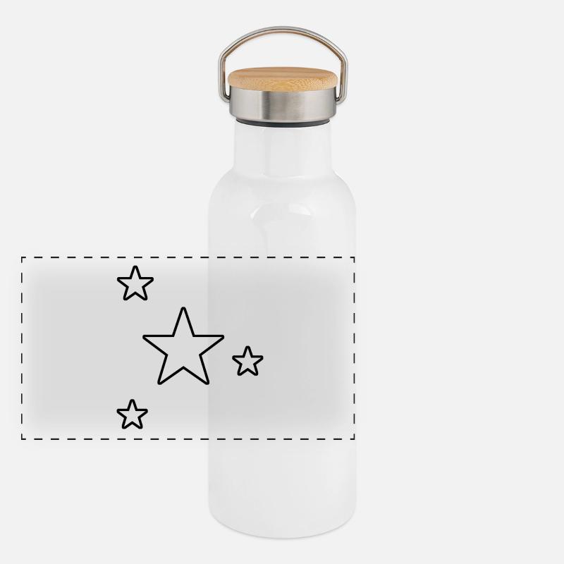Sterne Gestirn Sternchen Geschenk Sternenhimmel Panorama Thermosflasche mit Bambusdeckel