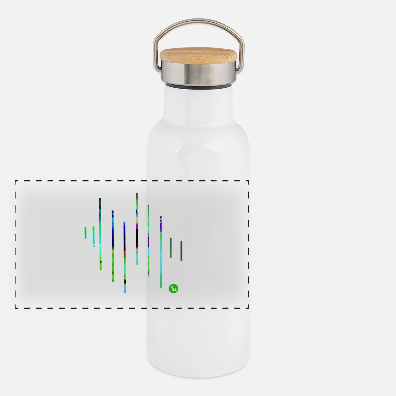 art géométrique Gourde isotherme avec bouchon en bambou