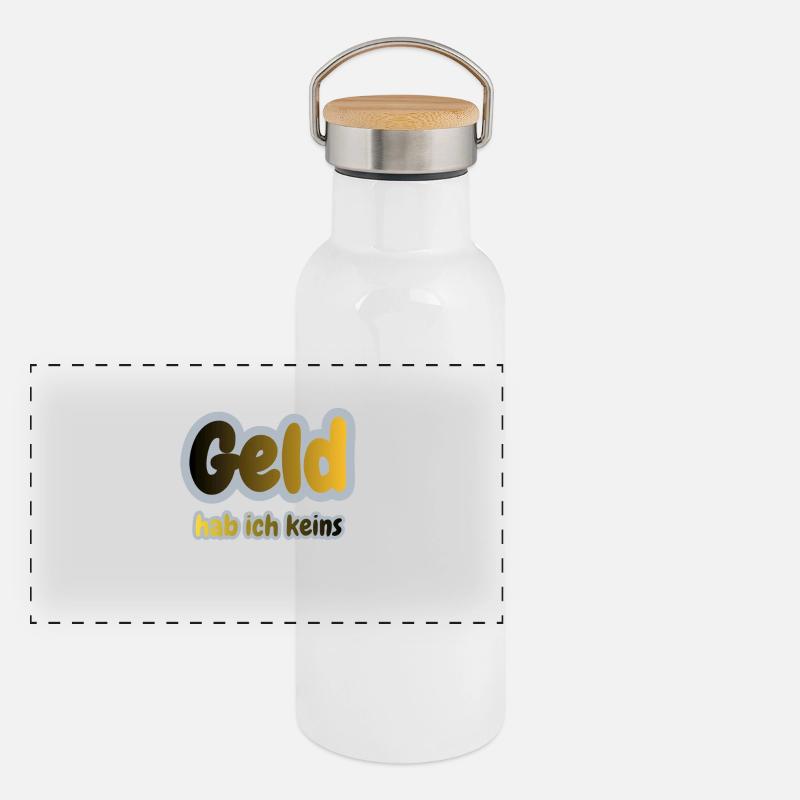 Geld Panorama Thermosflasche mit Bambusdeckel