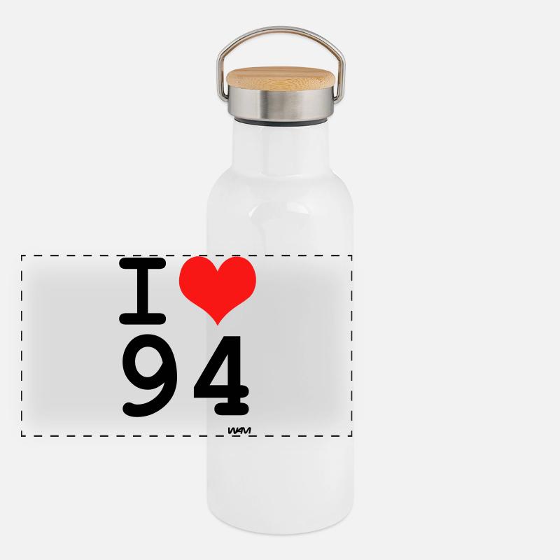 ich liebe 94 Val de Marne Panorama Thermosflasche mit Bambusdeckel