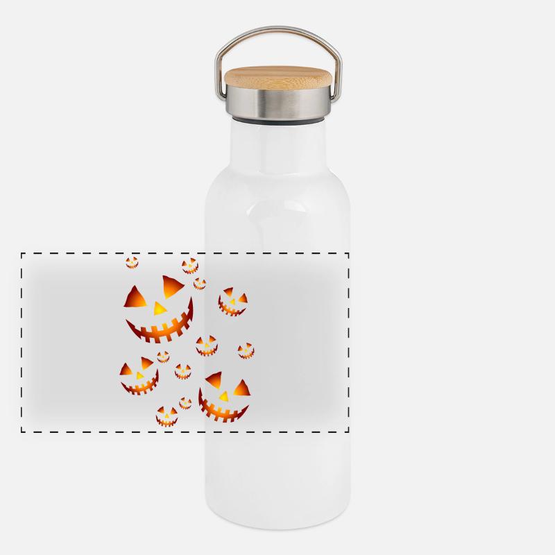 Pumpkins Panoramic Thermal Bottle with Bamboo Lid