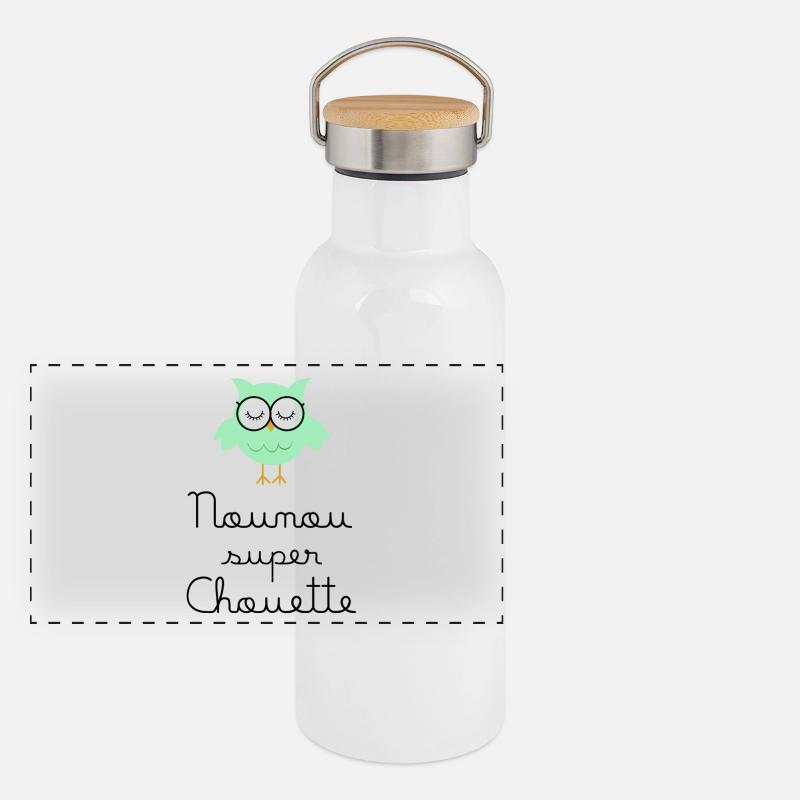 Nanny great owl Panoramic Thermal Bottle with Bamboo Lid
