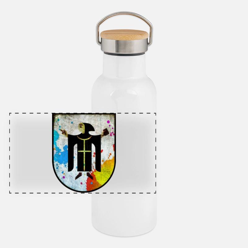 Munich Gourde isotherme avec bouchon en bambou