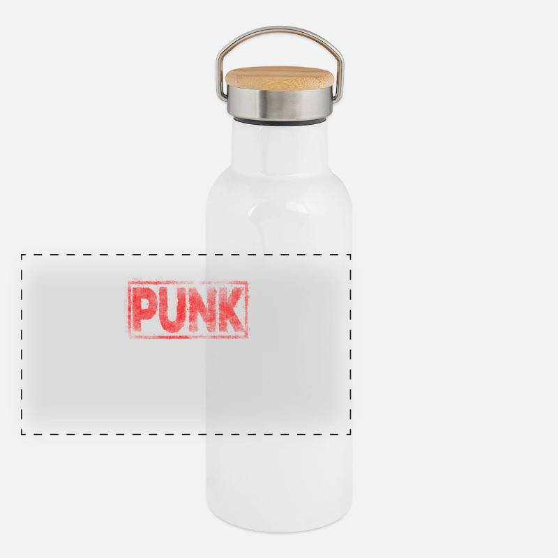 Punk Panorama Thermosflasche mit Bambusdeckel