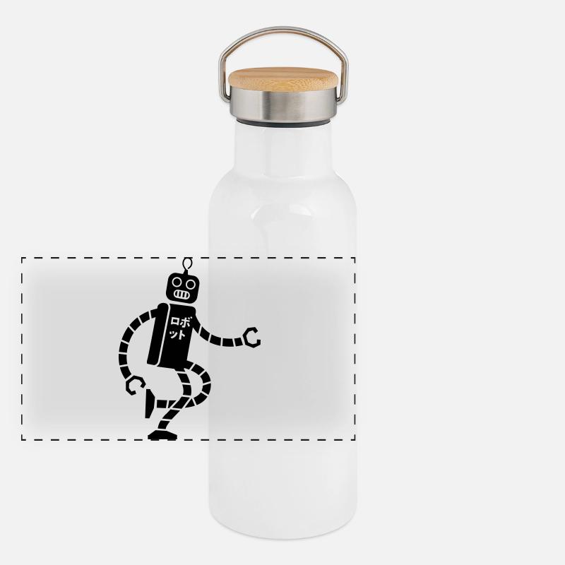 robot Gourde isotherme avec bouchon en bambou