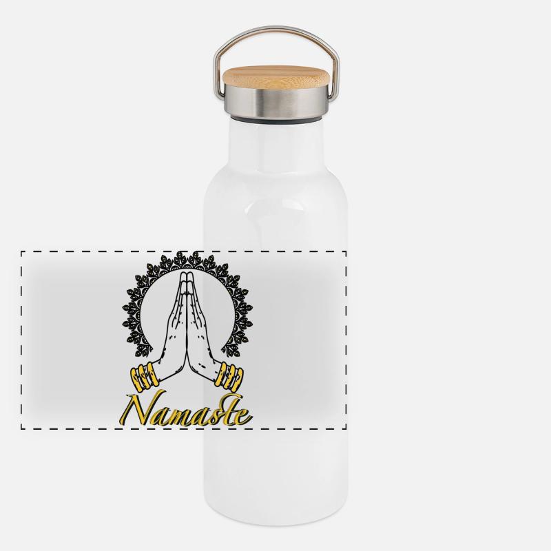 Namaste Gourde isotherme avec bouchon en bambou