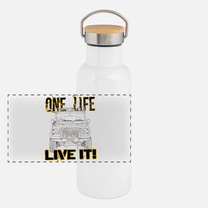 Defender one life live it Panoramic Thermal Bottle with Bamboo Lid