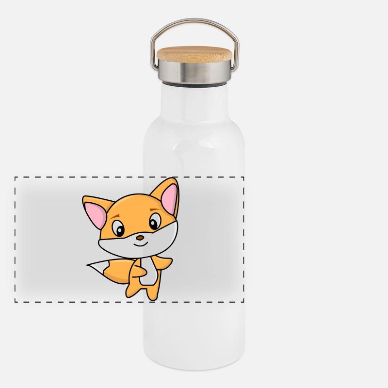 Fox Panoramic Thermal Bottle with Bamboo Lid