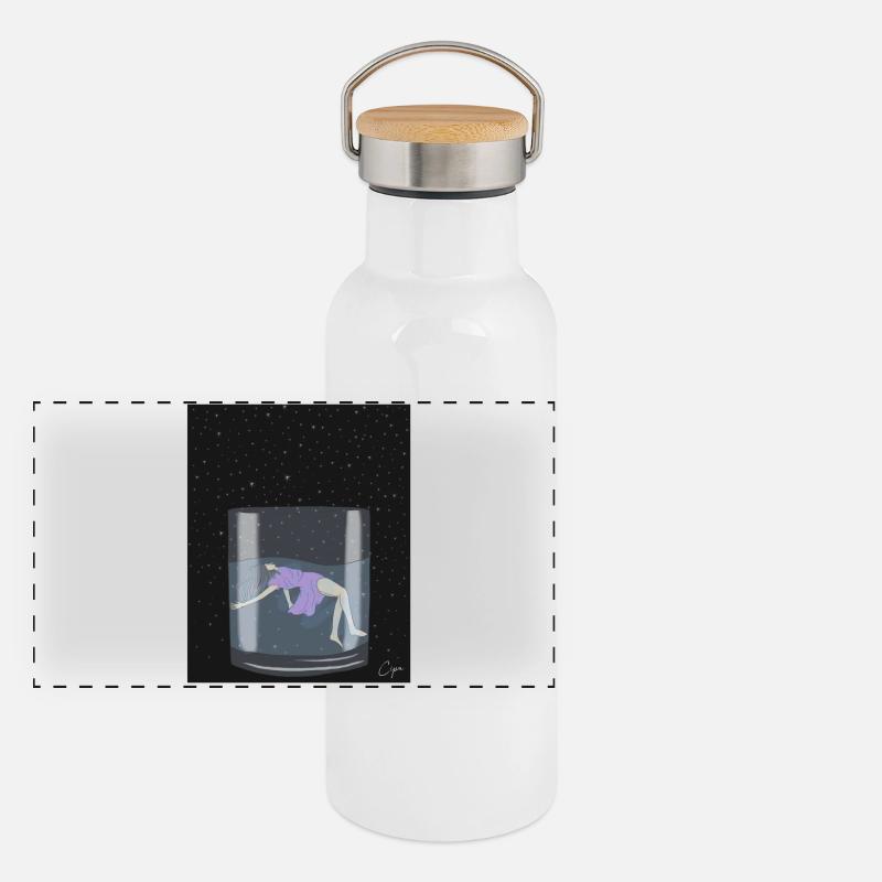 Perdu Gourde isotherme avec bouchon en bambou