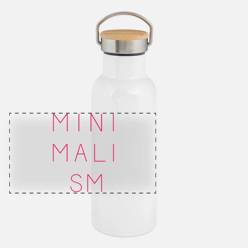 Minimalismus Panorama Thermosflasche mit Bambusdeckel