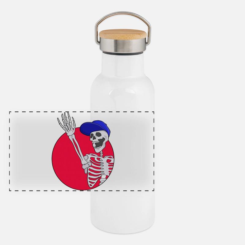 Hey Friends Cool et drôle Skeleton Gourde isotherme avec bouchon en bambou