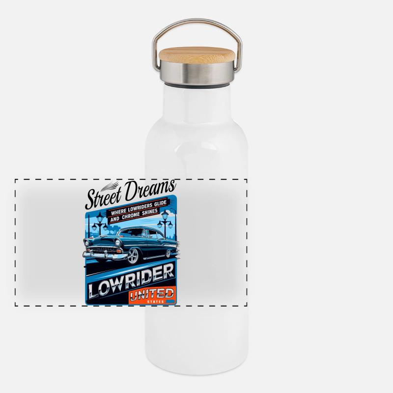 Lowrider Auto Panoramic Thermal Bottle with Bamboo Lid