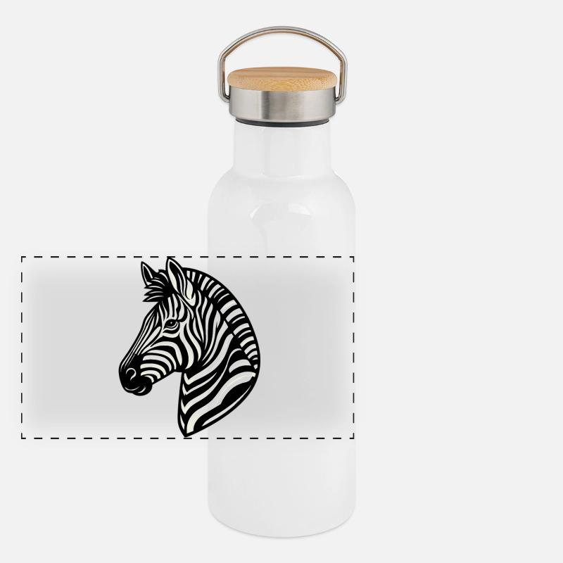 Panorama Thermosflasche mit Bambusdeckel