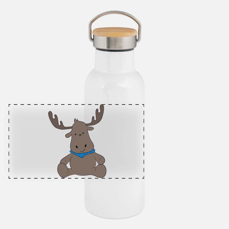 Panorama Thermosflasche mit Bambusdeckel