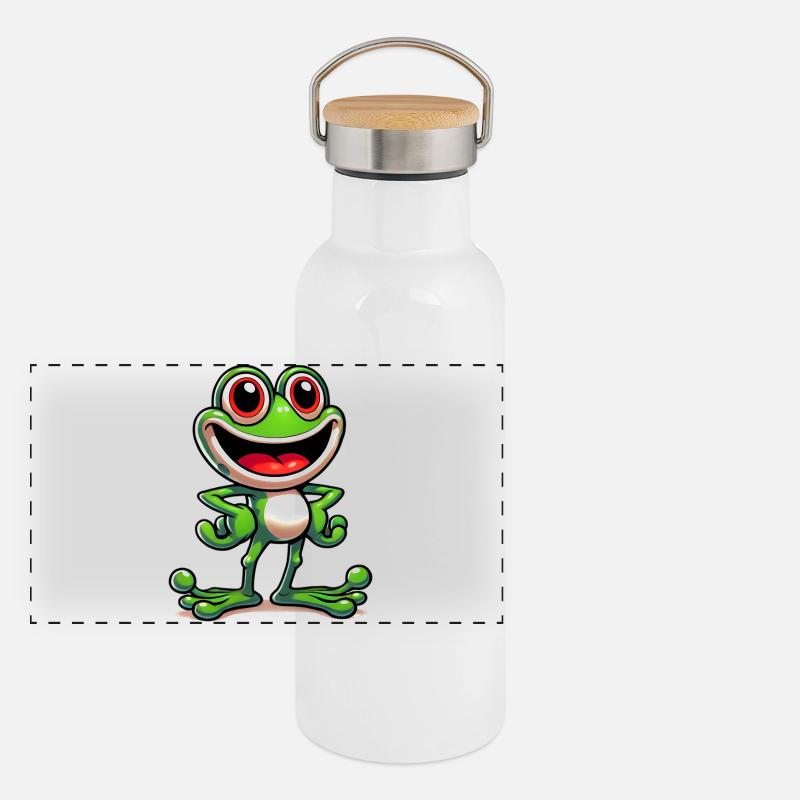 Frog Panoramic Thermal Bottle with Bamboo Lid