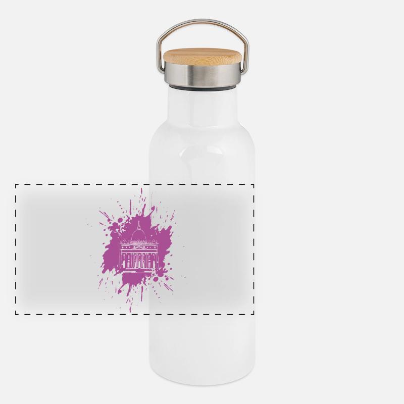 St. Peter's Basilica, Vatican, Rome Splash Panoramic Thermal Bottle with Bamboo Lid