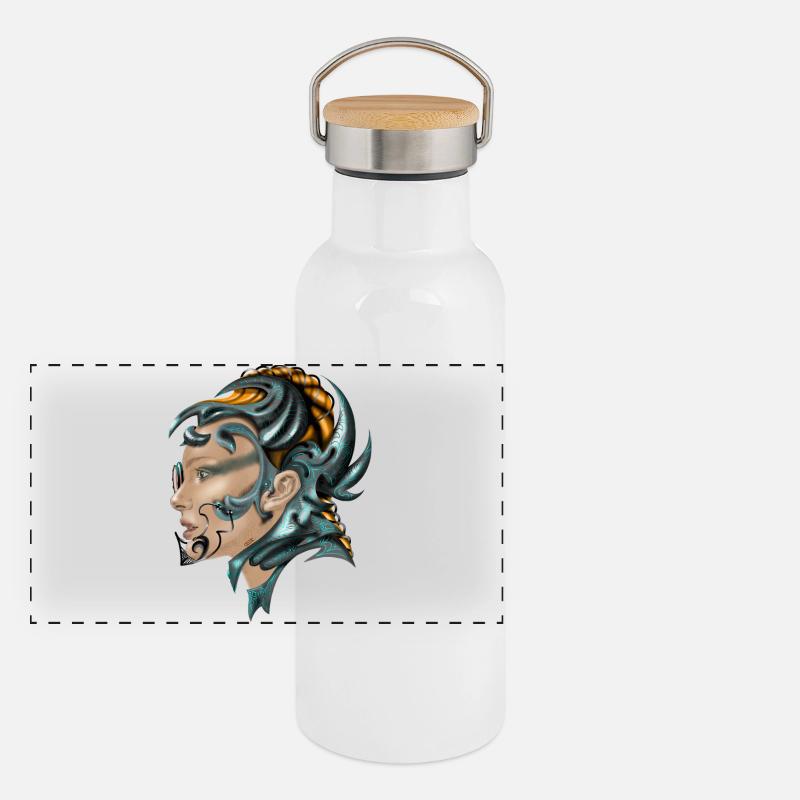 Panorama Thermosflasche mit Bambusdeckel