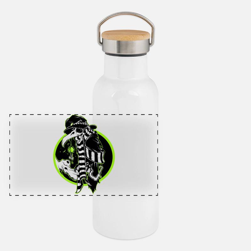 Panorama Thermosflasche mit Bambusdeckel