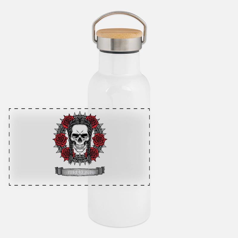 Gourde isotherme avec bouchon en bambou