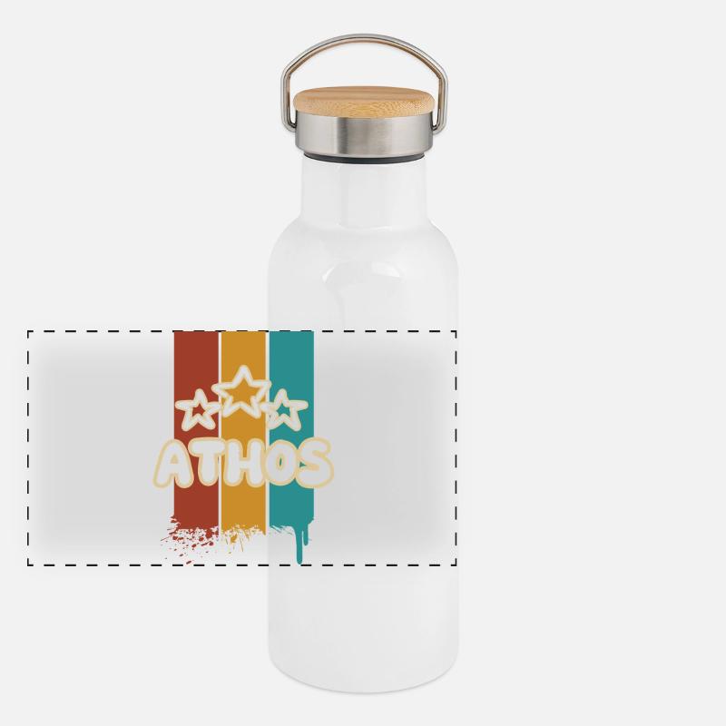 Panorama Thermosflasche mit Bambusdeckel