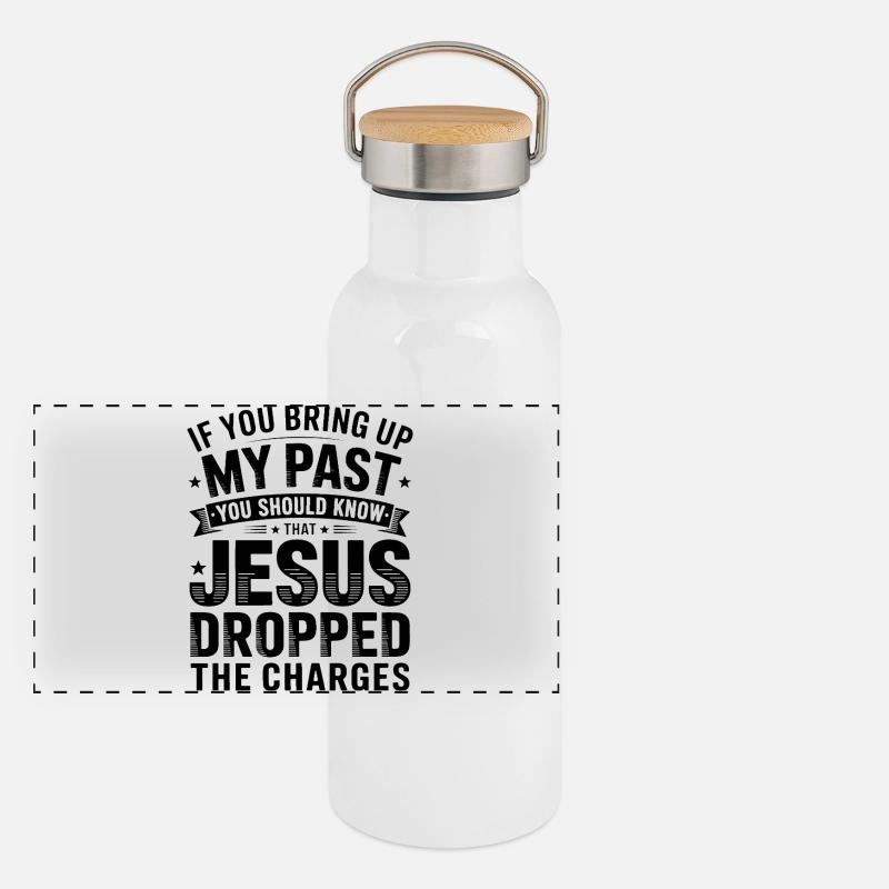 Panorama Thermosflasche mit Bambusdeckel