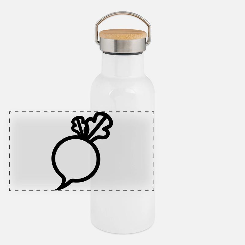 Rübe Panorama Thermosflasche mit Bambusdeckel