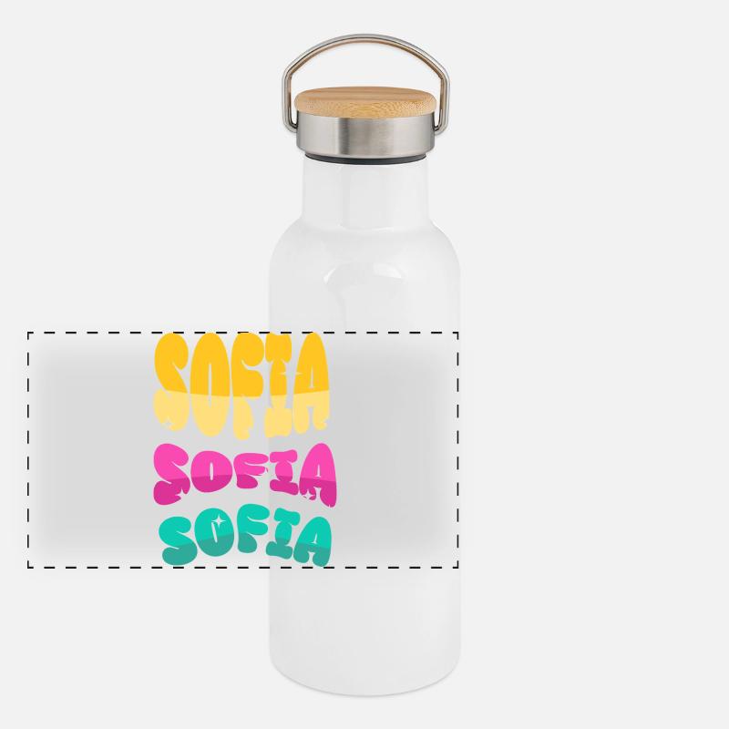 Sofia Name Panoramic Thermal Bottle with Bamboo Lid