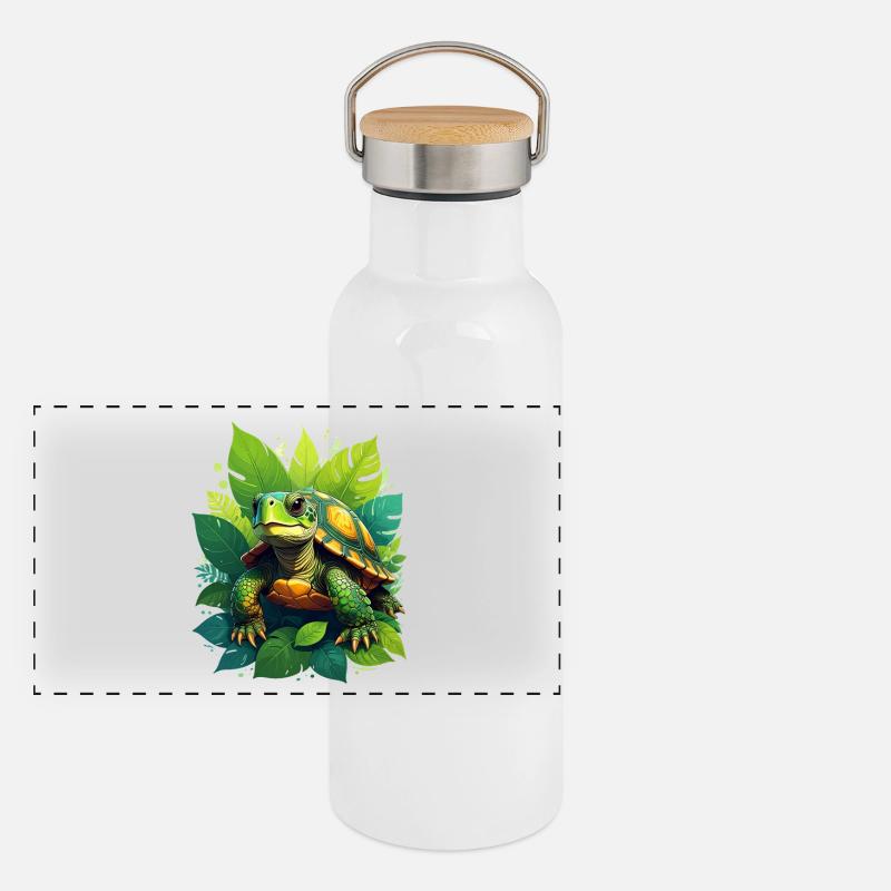 Tortue Gourde isotherme avec bouchon en bambou