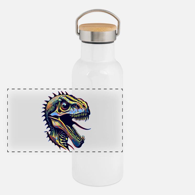 Dino Head Panoramic Thermal Bottle with Bamboo Lid