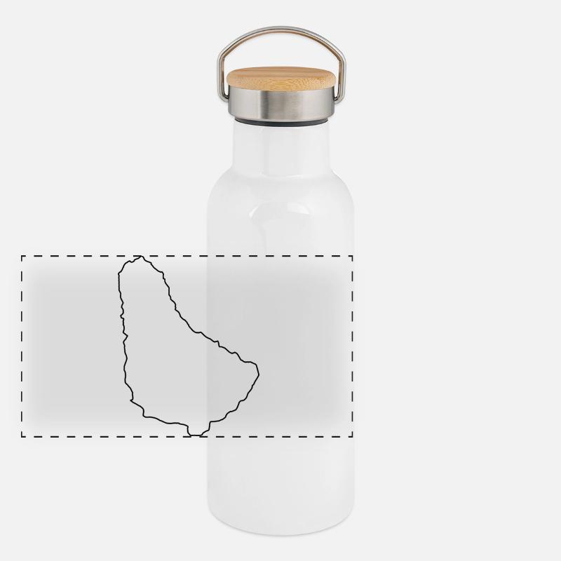 Barbados Map Panoramic Thermal Bottle with Bamboo Lid