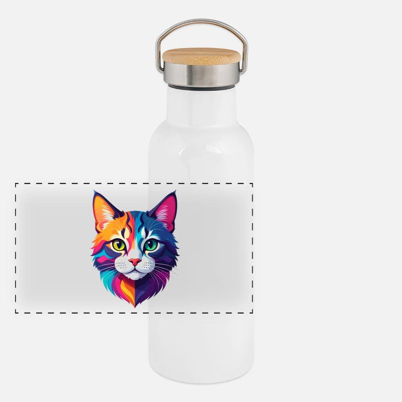 Panorama Thermosflasche mit Bambusdeckel